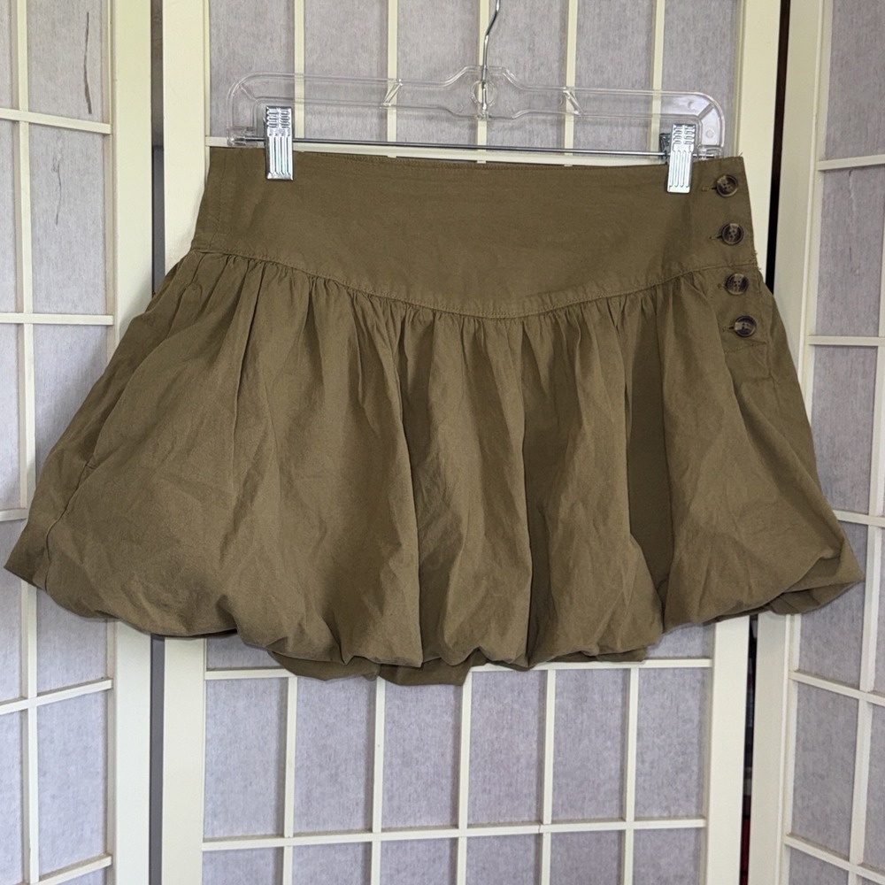 American Eagle Army Khaki Gorpcore Grunge‎ Cotton Bubble Skort Women's Size 4